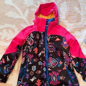 Columbia Kids' Pink and Black Patterned Jacket